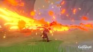 Diluc using his Elemental Burst